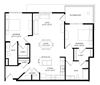 2 Bedroom C SIM Floor Plan 2 Bedroom C SIM Floor Plan at Two Points Crossing, Madison